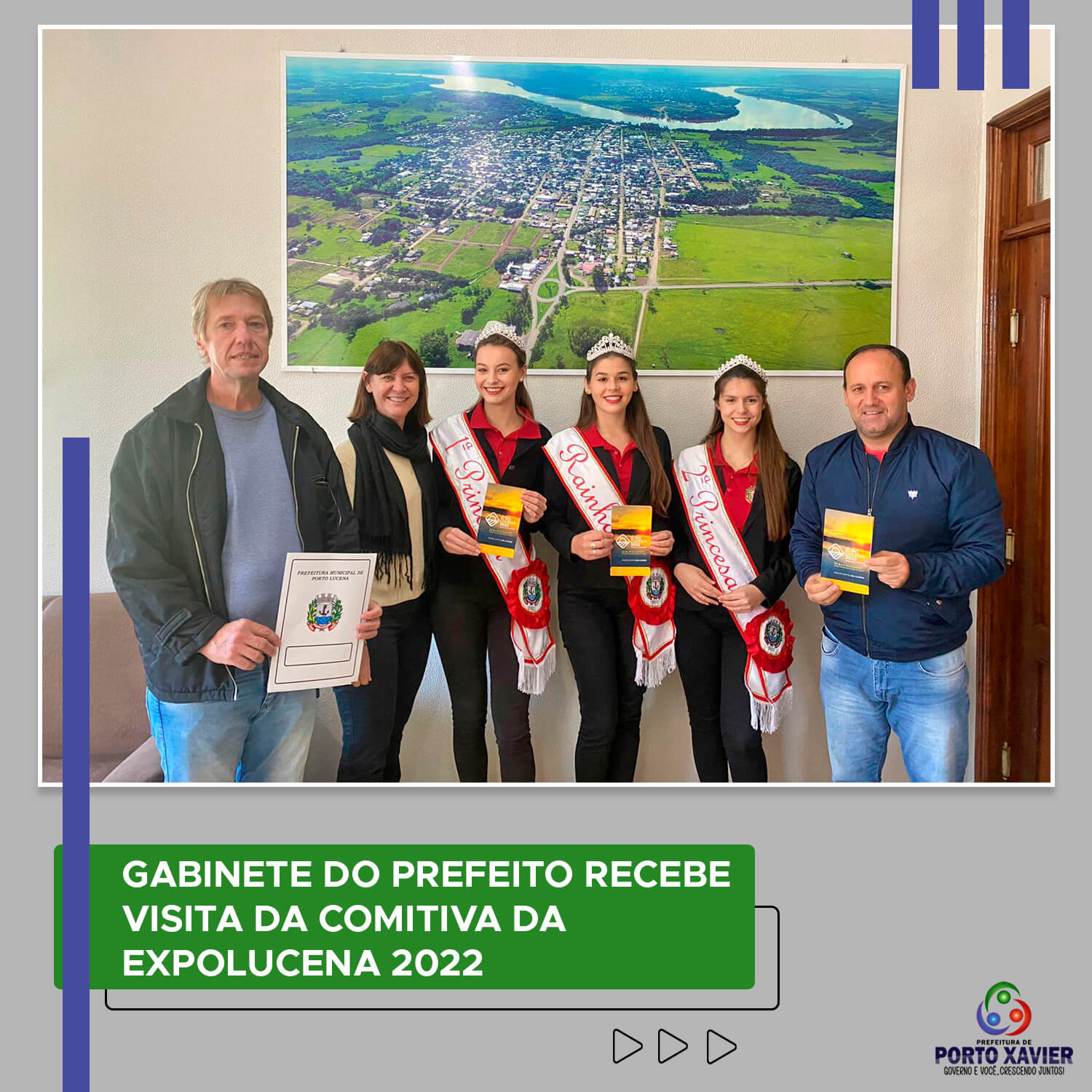 GABINETE DO PREFEITO RECEBE VISITA DA COMITIVA DA EXPOLUCENA 2022